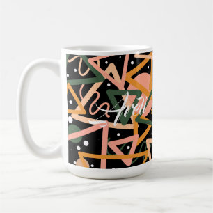 Caneca De Café Triângulo E Círculos