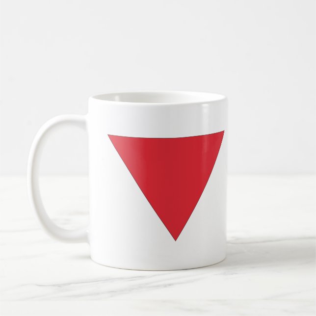 Caneca De Café Triângulo Vermelho Invertido (Esquerda)