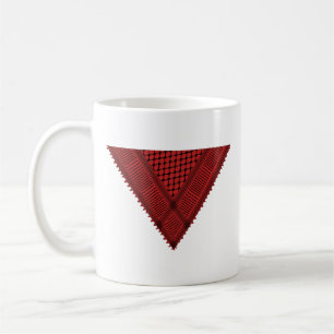 Caneca De Café triângulo vermelho Keffiyeh Símbolo de resistência