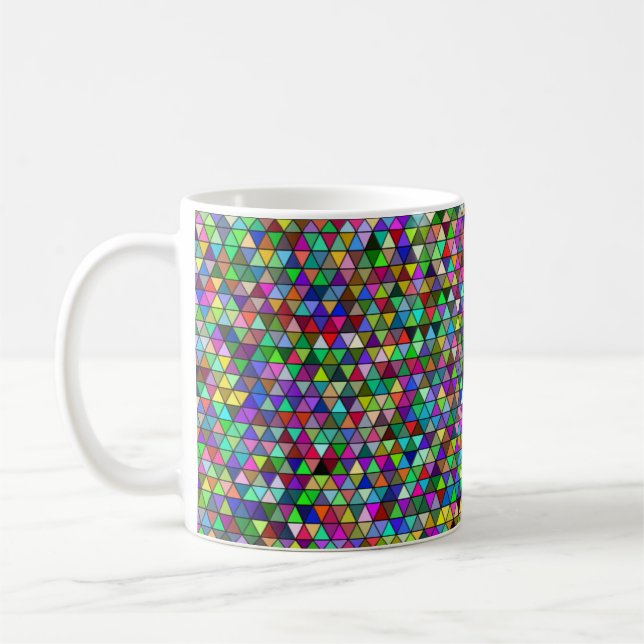 Caneca De Café Triângulos 11oz Mug (Esquerda)