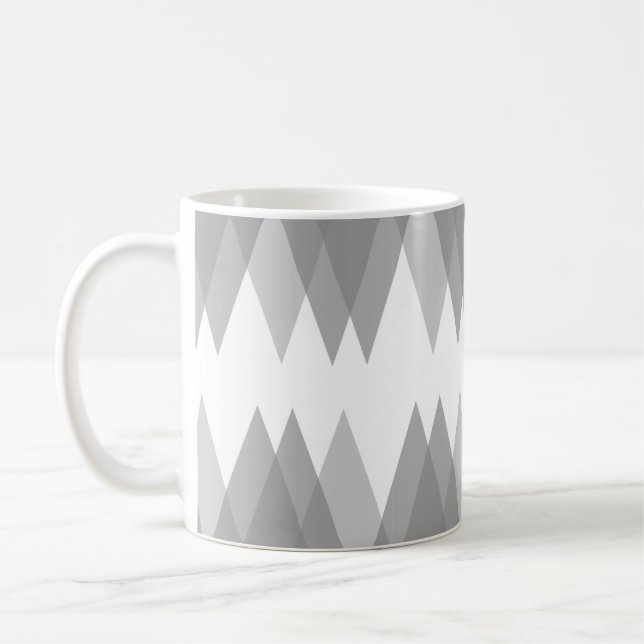 Caneca De Café triângulos de cinza (Esquerda)