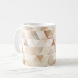 Caneca De Café Triângulos de Creme de Praia