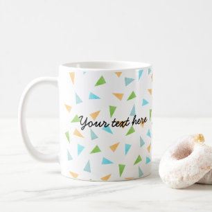 Caneca De Café Triângulos em cores pastel, teste padrão moderno
