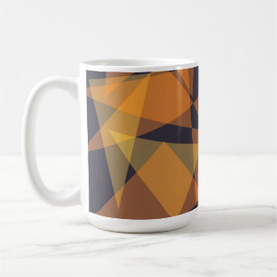 Caneca De Café Triângulos geométricos, legal, na moda, modernos