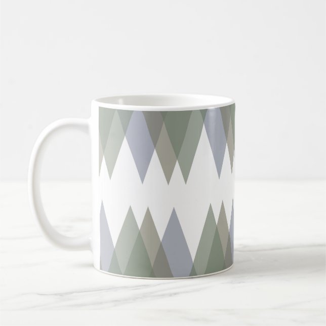 Caneca De Café Triângulos Khaki (Esquerda)