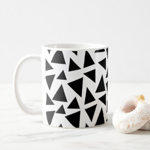Caneca De Café Triângulos Pretos