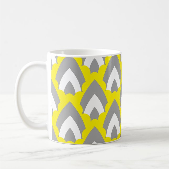 Caneca De Café Triano de Formas Geométricas de Desenho de Mão abs (Esquerda)