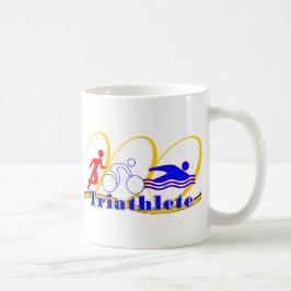 Caneca De Café Triathlete - Executar Natação de bicicleta