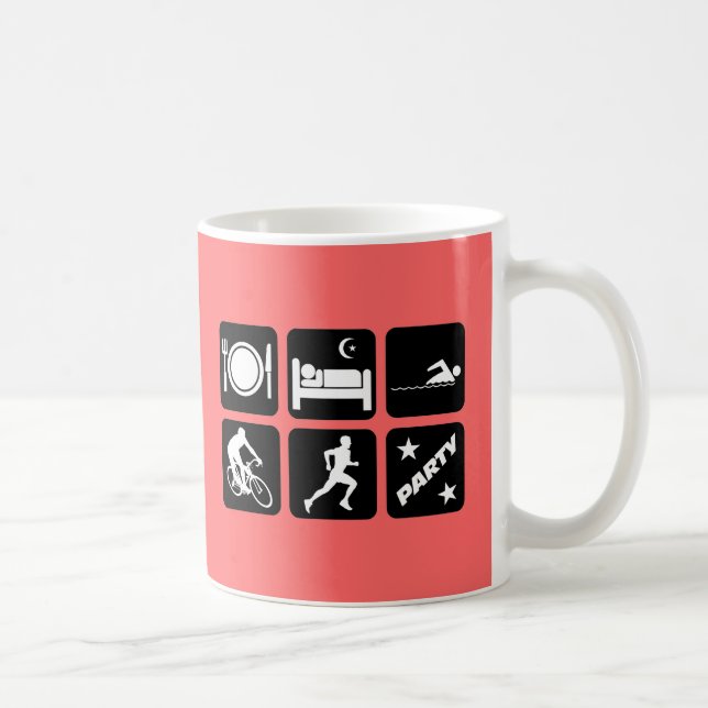 Caneca De Café Triathlon engraçado (Direita)