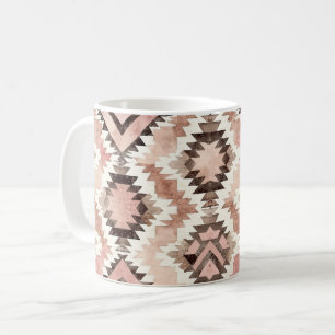 Caneca De Café Tribal Castanho Rosa Castanho