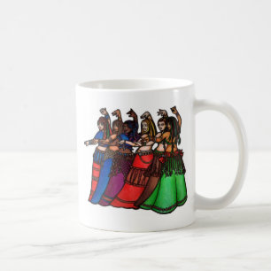 Caneca De Café Tribal Line Belly Dancers Mug