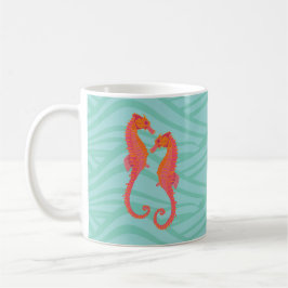 Caneca De Café Tribal Marking Seahorses
