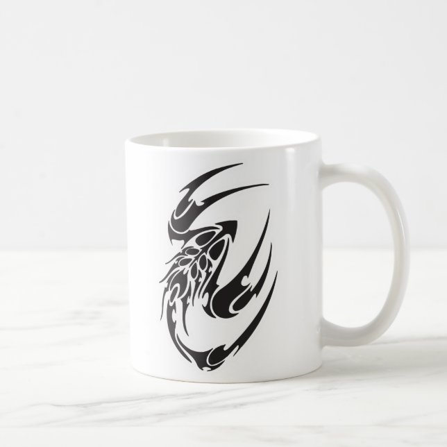 Caneca De Café Tribal Scorpion Design (Direita)