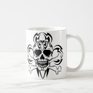 Caneca De Café Tribal Tattoo Skull