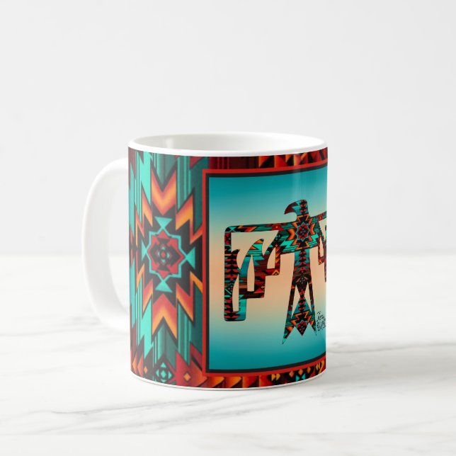 Caneca De Café Tribal Thunderbird Coffee Mug (Frente Esquerda)