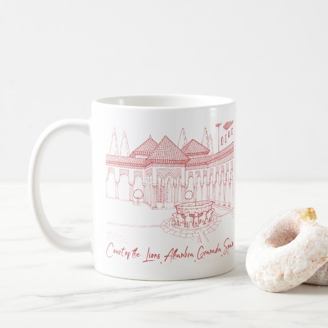 Caneca De Café Tribunal Alhambra dos Leões 2 (Com Donut)