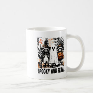 Caneca De Café Tric Ghost Raccoon, Cute Ghost Cute E Feral Hallow