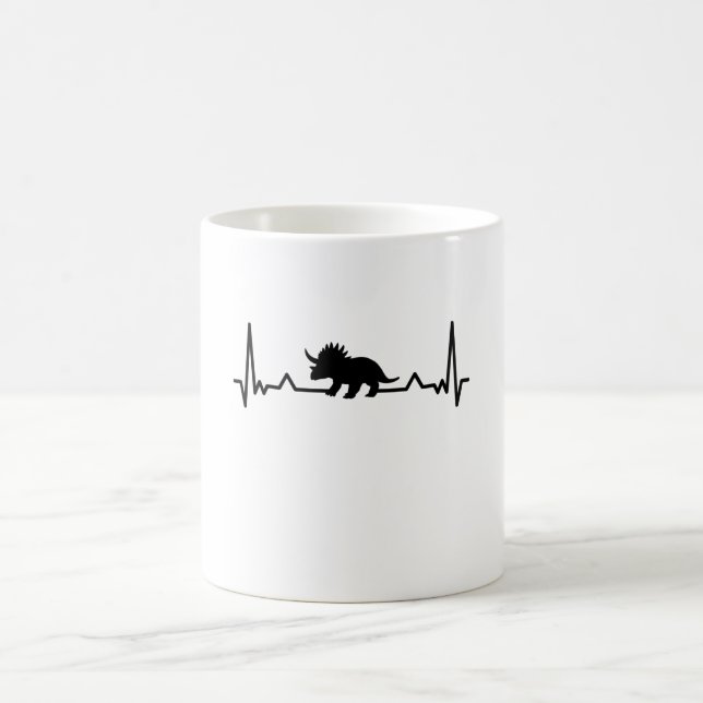 Caneca De Café Triceratops Dinossauro pulsante Dino Gift Pai Mãe (Centro)