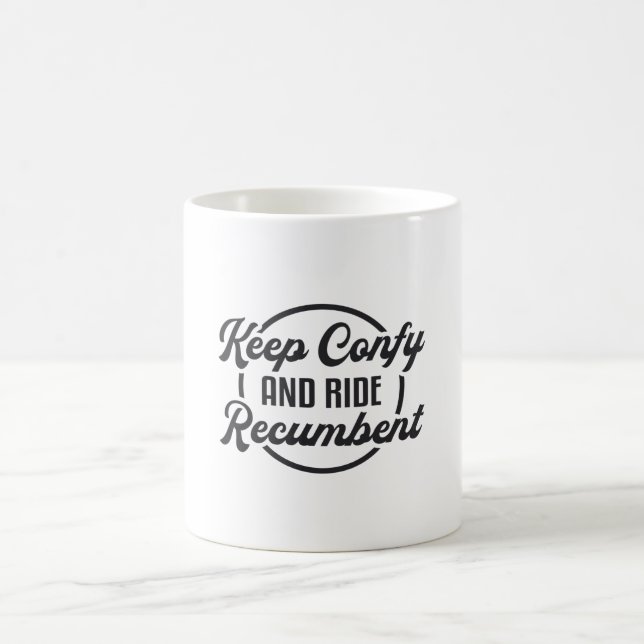 Caneca De Café Triciclo Mantém Confiar E Dirige Bicicleta De Triq (Centro)