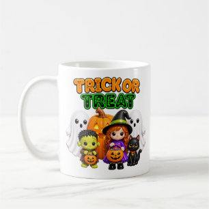Caneca De Café Trick or Treat - Amigos Fofos de Halloween