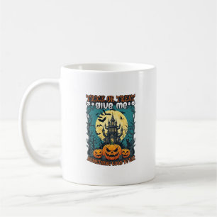 Caneca De Café Trick Or Treat Halloween Casa Assombrada Abóboras