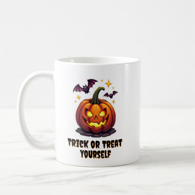Caneca De Café Trick or Treat Você Mesmo no Halloween (Esquerda)