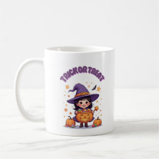 Caneca De Café Trick or Treat Witch Mug - Jack O’Lantern purple