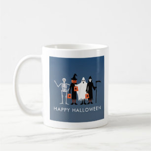 Caneca De Café Trick or Treaters Halloween em Português