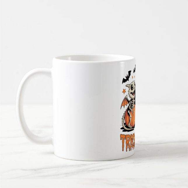 Caneca De Café Trick ou Beer Skeleton Dragons Halloween (Esquerda)