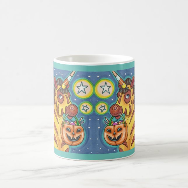 CANECA DE CAFÉ TRICK OU TRATAR À BOMBA, ZEBRA, COTE HALLOWEEN (Centro)