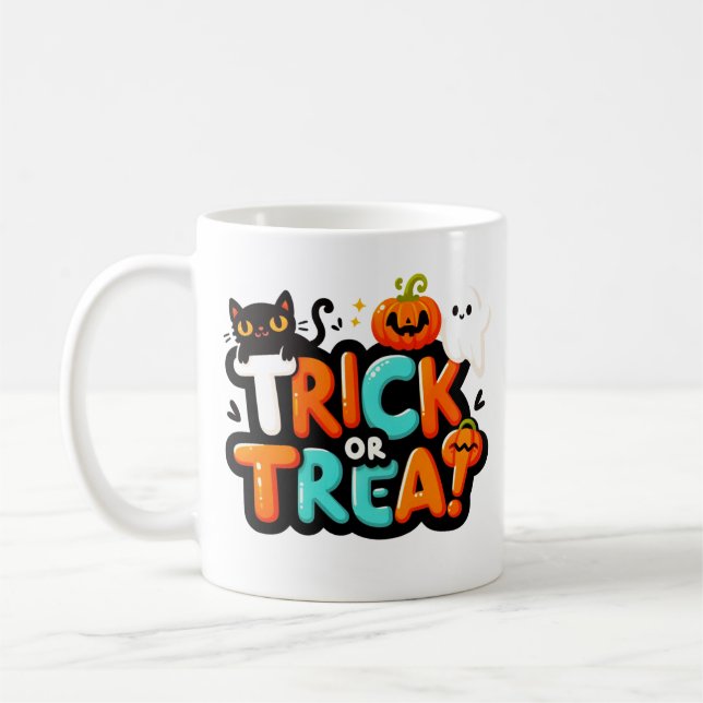 Caneca De Café Trick ou Tratar Mug (Esquerda)
