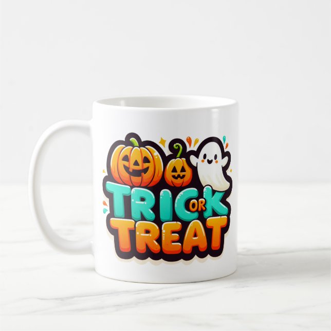 Caneca De Café Trick ou Tratar Mug (Esquerda)