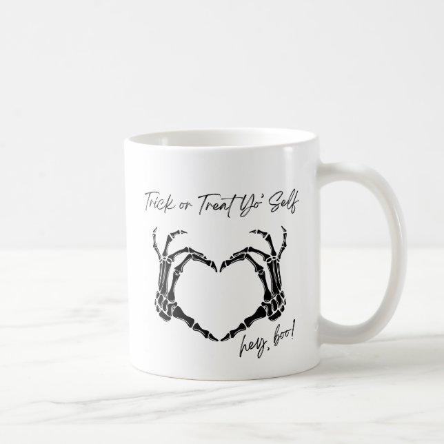 Caneca De Café Trick ou Treine Yo'Self Halloween (Direita)