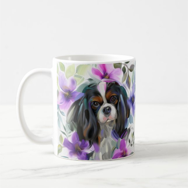 Caneca De Café Tricolor Cavalier Art Mug| roxo (Esquerda)