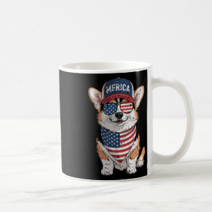 Caneca De Café Tricolor Corgi 4 De Julho Dos Eua Flag Dog P