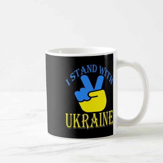 Caneca De Café Tridente da Ucrânia Bandeira da Ucrânia Bandeira U (Direita)