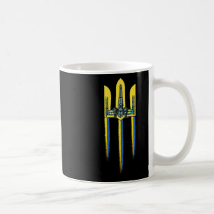 Caneca De Café Tridente Tryzub Símbolo Brasão Logo Ucraniano Ucrâ