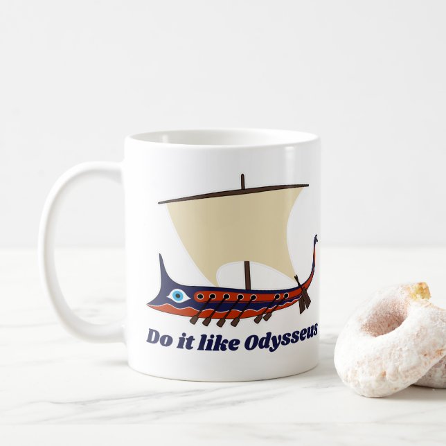 Caneca De Café Triênio Grego Antigo: Faça como Ulisses (Com Donut)