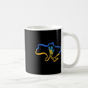 Caneca De Café Trigo Ucrânia Terra Amarelo Azul Bandeira Símbolo