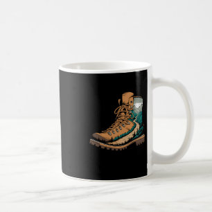 Caneca De Café Trilha da Bota de Trilha da Montanha de Aventura