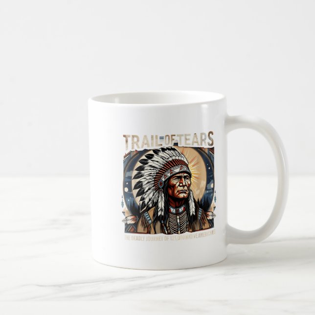 Caneca De Café Trilha De Lágrimas Memorial Nativo Americano (Direita)