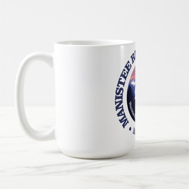 Caneca De Café Trilha do rio Manistee (rd2) (Esquerda)