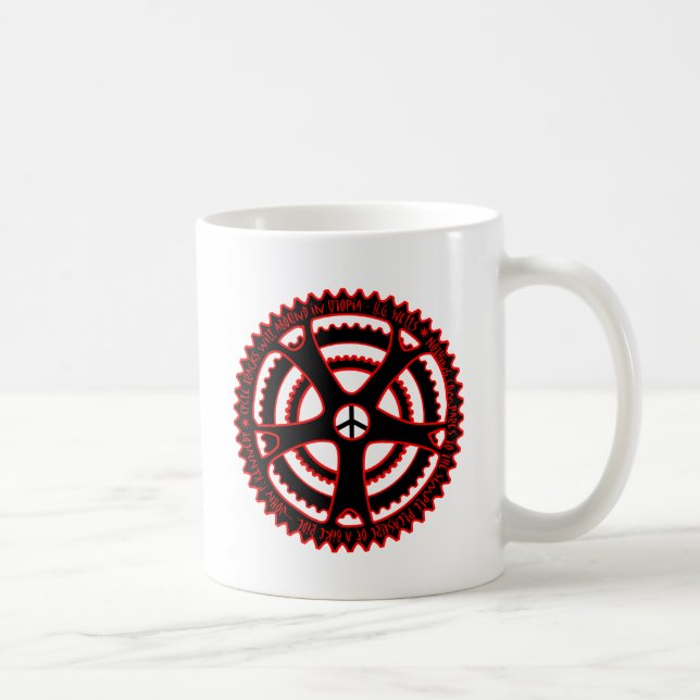 Caneca De Café Trilhas de ciclo encarnados em Utopia (Direita)