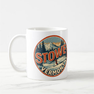 Caneca De Café Trilhas de esqui ao ar livre no inverno em Stowe, 