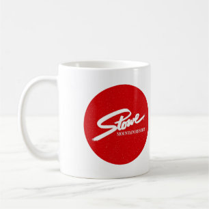 Caneca De Café Trilhas de esqui ao ar livre no inverno vintage St