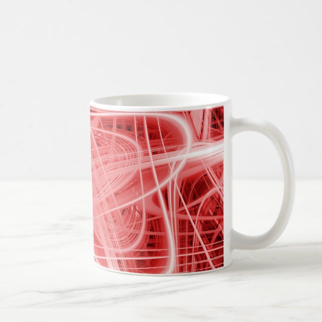 Caneca De Café Trilhas de luz vermelha e branca (Direita)