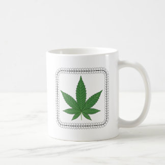 Caneca De Café Trim. de espiral de árvore de folhas de folhas de 