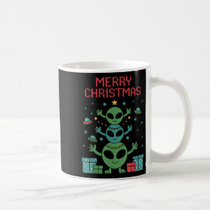 Caneca De Café Trío de alienígenas engraçados alegre Natal feio c