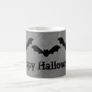 Caneca De Café Trio de Bats Halloween Mug, Cinza