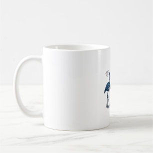 Caneca De Café Trio de Flamingos Patrióticos Design de Gravura Vi